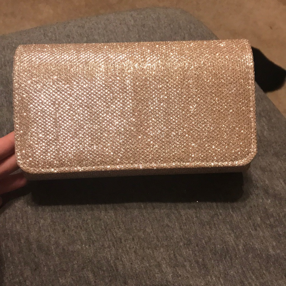 Sparkle light pink clutch